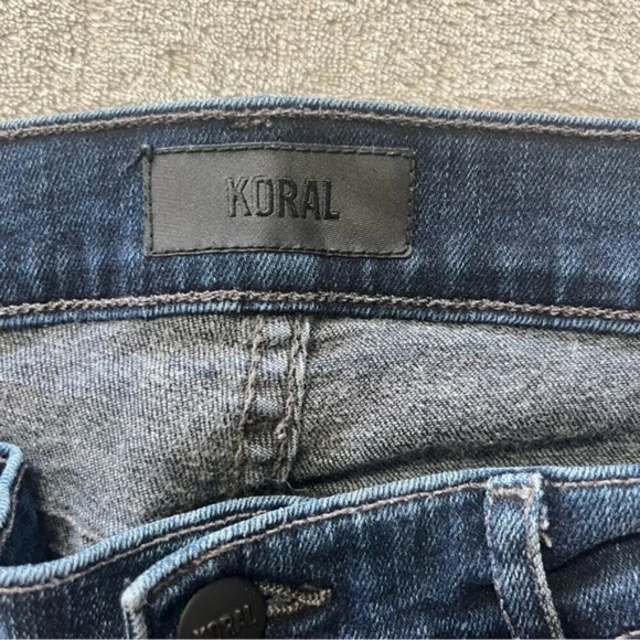 Koral Color Block Two Tone Blue & Black Skinny Jeans - Picture 8 of 14